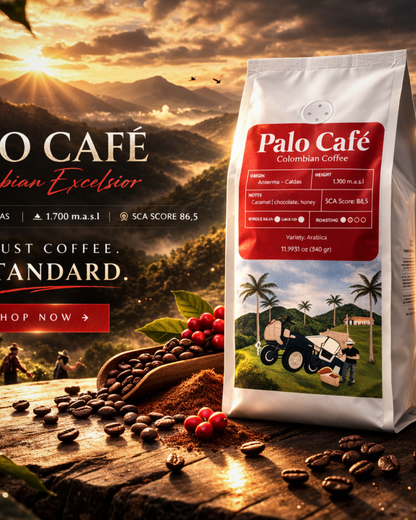 Palo Café Colombian Excelsior Coffee – Whole Bean or Ground (340g)